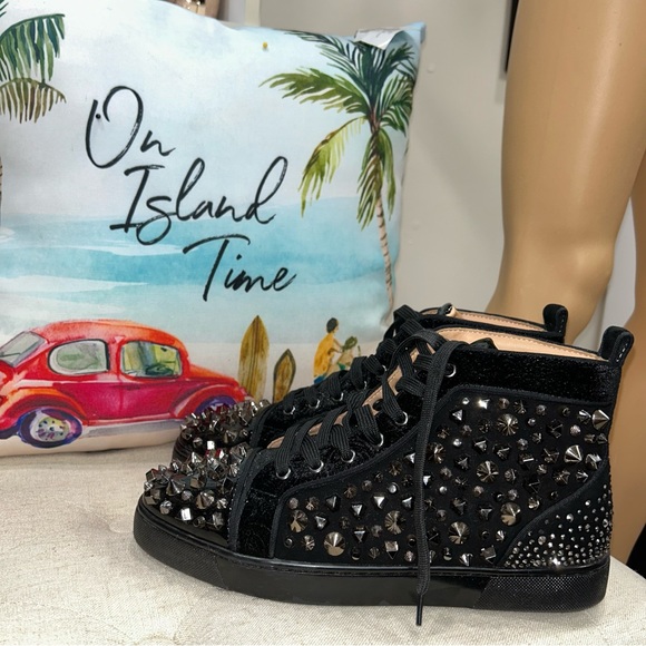 Lou Spikes Louboutin Black Trainers Mens Christian Louboutin Mens